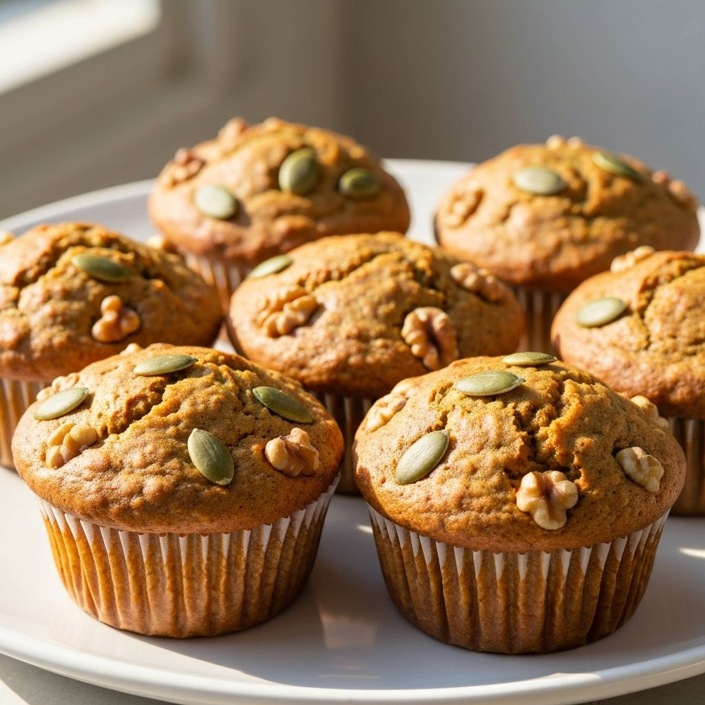 Protein Banana Pumpkin Muffins with Streusel